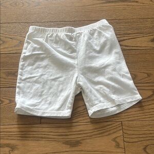 Poof Girl White Cotton Shorts